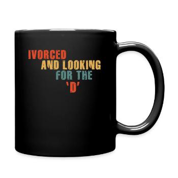 Ivorcé et à la recherche du t-shirt divorcé D - Mug uni - noir - Droite