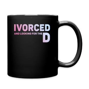 Ivorcé et à la recherche du t-shirt divorcé D - Mug uni - noir - Droite