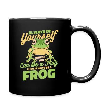 Crapaud grenouille - Mug uni - noir - Droite