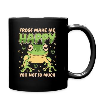 Crapaud grenouille - Mug uni - noir - Droite