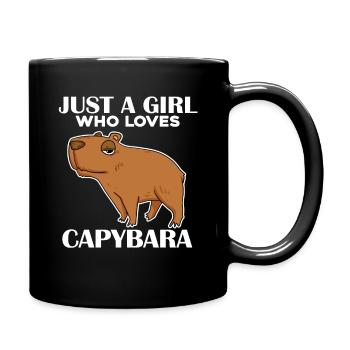 Capybara Fille Dicton - Mug uni - noir - Droite