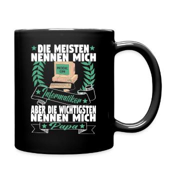 Entwickler Informatik Computer Programmierer Vater - Tasse einfarbig - Schwarz - Rechts