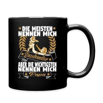 Verkäufer Vatertag Einzelhandel Einzelhändler Papa - Tasse einfarbig - Schwarz - Rechts