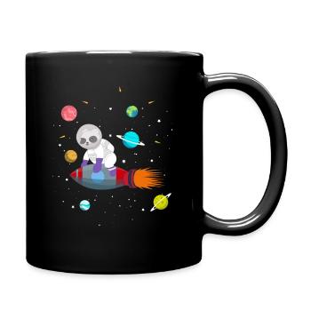 Zukünftiger Astronaut Pandabär Zoowärter Wildtiere - Tasse einfarbig - Schwarz - Rechts