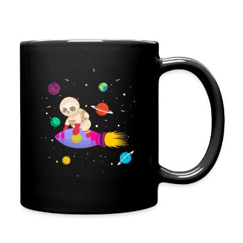 Zukünftiger Astronaut Pandabär - Tasse einfarbig - Schwarz - Rechts