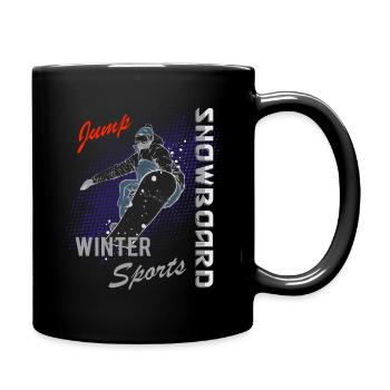 Snowboard Winter Sports Snowboarder Winter - Full Colour Mug - black - Right