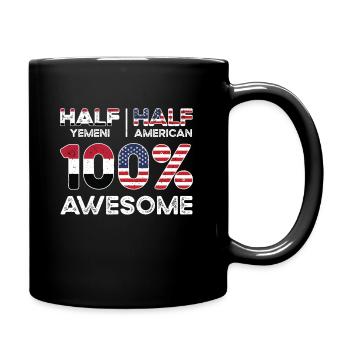 Geborener Jemenit Jemen Amerikaner USA - Tasse einfarbig - Schwarz - Rechts