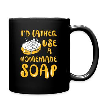 Savonnier Savon Fabriqué maison Chaudière à savon - Mug uni - noir - Droite