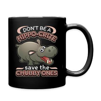 Lustiges Nilpferd, Flusspferd Nilpferd-Pun, Spruch - Tasse einfarbig - Schwarz - Rechts