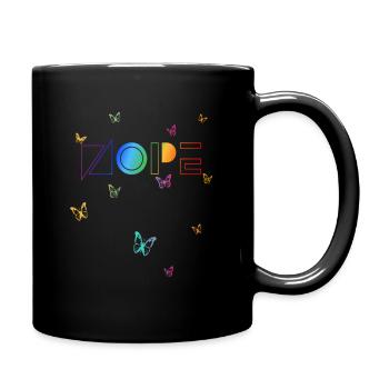 NOPE - sei kein ja-Sager! - Tasse einfarbig - Schwarz - Rechts