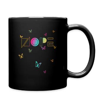 NOPE - sei kein ja-Sager! - Tasse einfarbig - Schwarz - Rechts