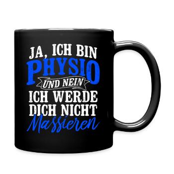Physiotherapeut Physio Spruch Therapeut Geschenk M - Tasse einfarbig - Schwarz - Rechts