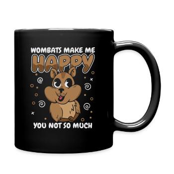 Wombat Animal Australia Womabts - Full Colour Mug - black - Right