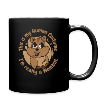 Wombat Animal Australia Womabts - Full Colour Mug - black - Right