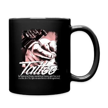 machine à tatouer tatouage crâne tribal encré - Mug uni - noir - Droite