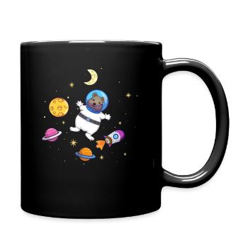 Astronaute Quokka amoureux de la faune - Mug uni - noir - Droite