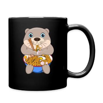 Nudelsuppe Otterliebhaber Tier Meeresbiologe - Tasse einfarbig - Schwarz - Rechts