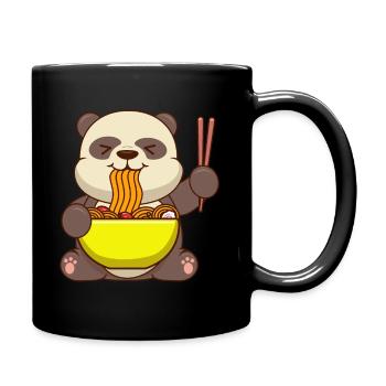 Panda Ramen Japanisches Essen - Tasse einfarbig - Schwarz - Rechts