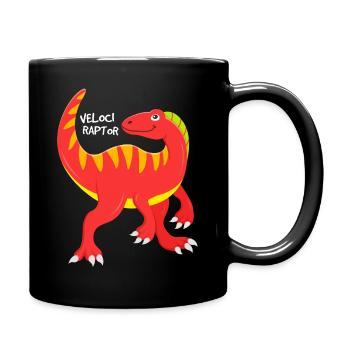 Dinosaure Velociraptor Rouge - Mug uni - noir - Droite