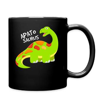 Apatosaurus Dinosaur Brontosaurus Dino - Full Colour Mug - black - Right