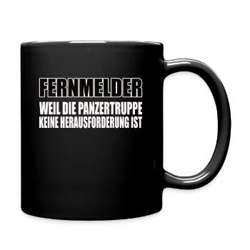 Lustiges Bundeswehr Soldaten - Tasse einfarbig - Schwarz - Rechts