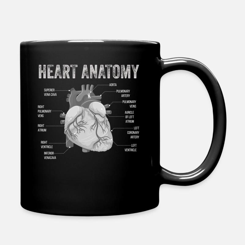 Teile des Herzens - Tasse einfarbig - Schwarz