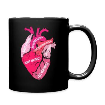 Parts Of Heart - Full Colour Mug - black - Right