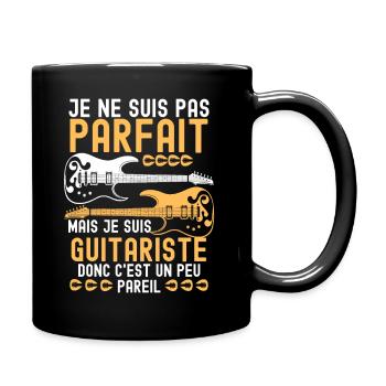 Pas parfait mais je suis guitariste 3 - Mug uni - noir - Droite