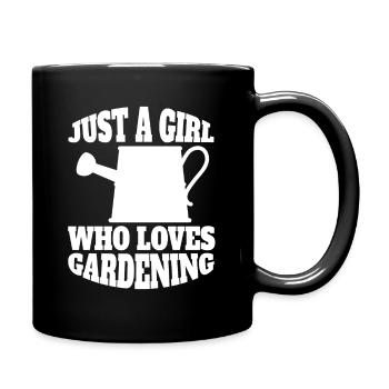 Garden Girl Hobby Gardener Orchard Gardener - Full Colour Mug - black - Right