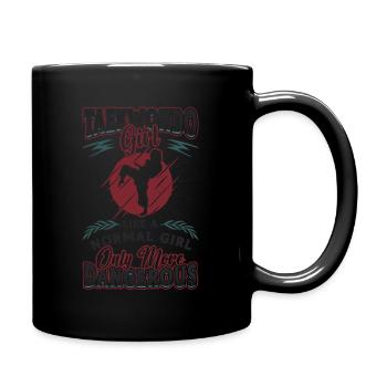 Martial Arts Girls, Taekwondo - Full Colour Mug - black - Right