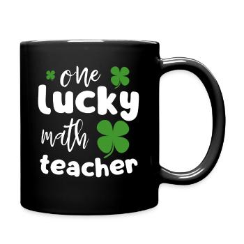 One Lucky Teacher St. Patrick's Day Rainbow Shamro - Mug uni - noir - Droite
