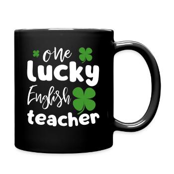 One Lucky English Teacher, Lucky Teacher St. Patr - Mug uni - noir - Droite