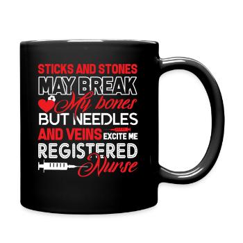 Registered Nurse Registered Nurse Excite Me - Full Colour Mug - black - Right