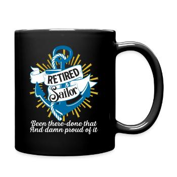 Sailor Proud Retired Sailor - Full Colour Mug - black - Right