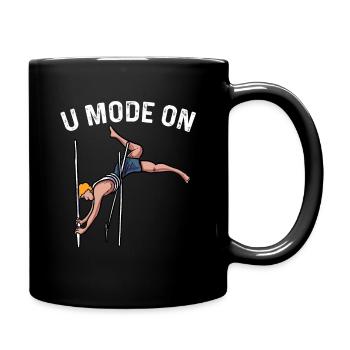 Pole Vault Design for a pole vault fan - Full Colour Mug - black - Right