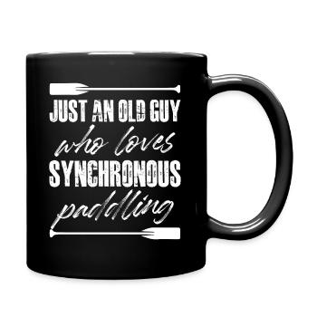 Juste un vieil homme qui aime la conception de pagaie synchrone - Mug uni - noir - Droite