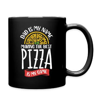 dad is my name making the best pizza Design for a - Full Colour Mug - black - Right