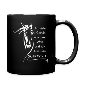 Das schönste Pferd - Tasse einfarbig - Schwarz - Rechts
