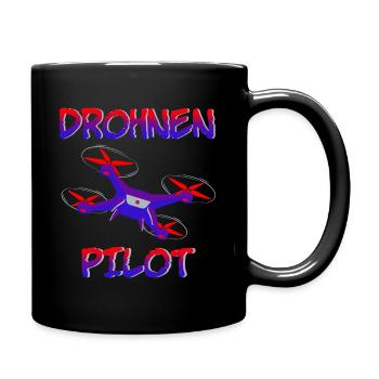 Drohnen Pilot für Modellflieger - Tasse einfarbig - Schwarz - Rechts