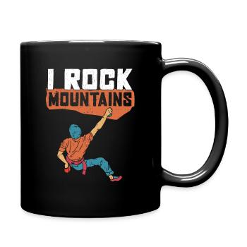 Rock Climbing For Rock Climber Mountain Climbing - Full Colour Mug - black - Right
