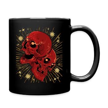 Skull Biker Design, Vintage Skull Skull - Mug uni - noir - Droite