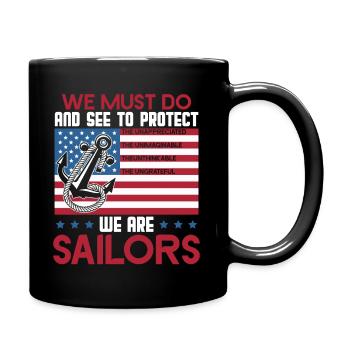 Sailor We Are Sailors - Full Colour Mug - black - Right