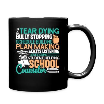 School Counselor School Counselor Helping - Full Colour Mug - black - Right
