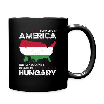 Geboren Ungarn Ungarn Amerikaner USA - Tasse einfarbig - Schwarz - Rechts