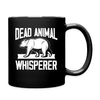 dead animal whisperer Design for a taxidermist - Full Colour Mug - black - Right