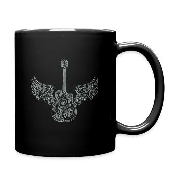 Ornamental Guitar with Wings of Life Guitar Player - Mug uni - noir - Droite