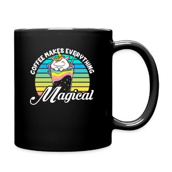 Pink Magic Unicorn Caféine Amateurs de café - Mug uni - noir - Droite