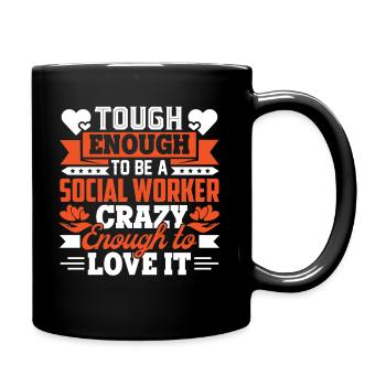 Social Worker Tough To Be Social Worker - Full Colour Mug - black - Right