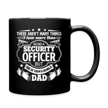 Security Officer Security Officer Dad - Full Colour Mug - black - Right