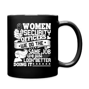 Security Officer Women Security Officer - Full Colour Mug - black - Right